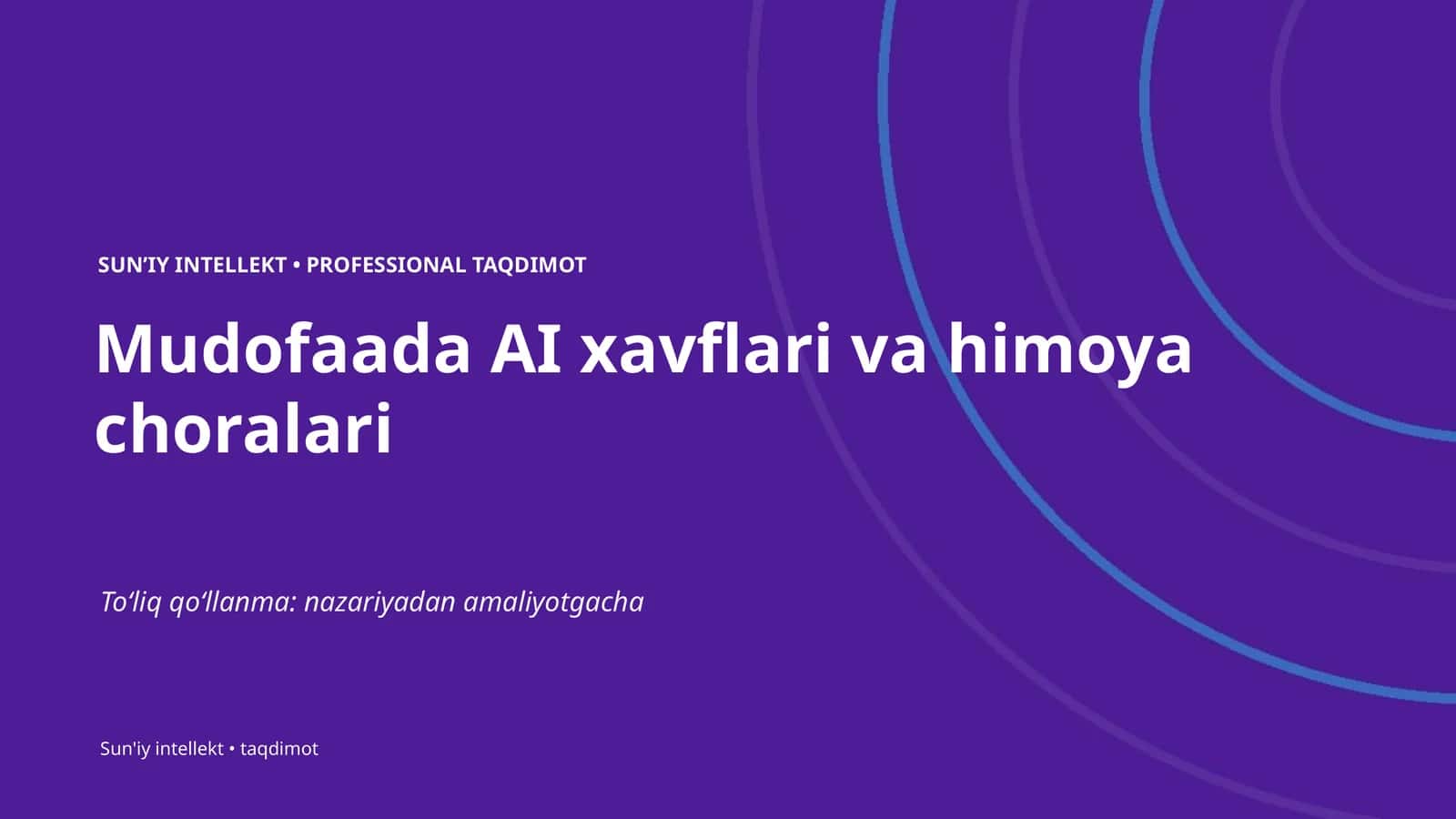 Mudofaada AI xavflari va himoya choralari 1