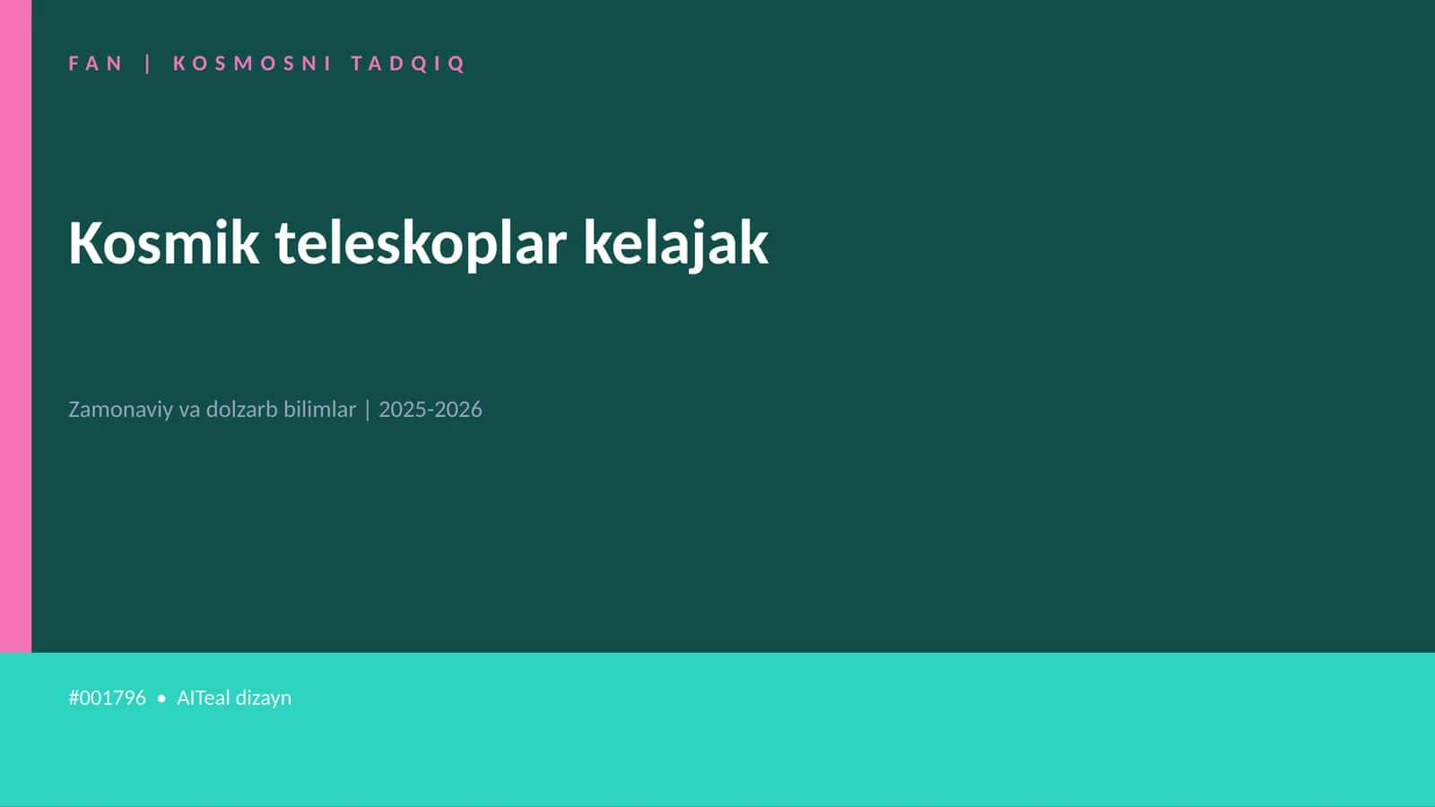 Kosmik teleskoplar kelajak 1