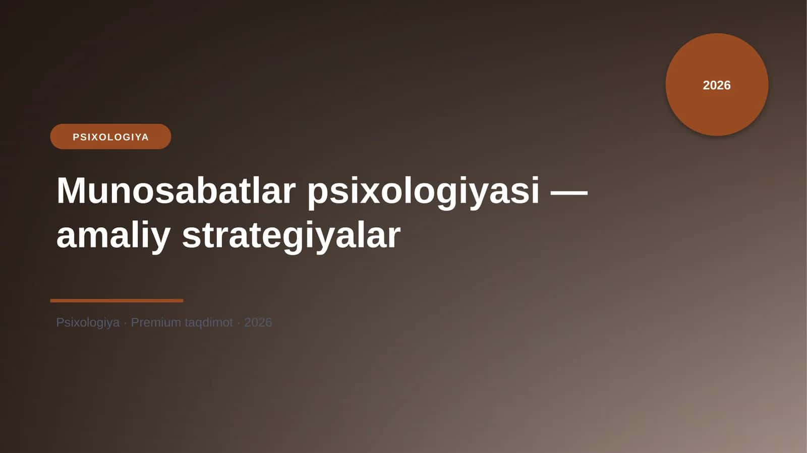 Munosabatlar psixologiyasi — amaliy strategiyalar 1