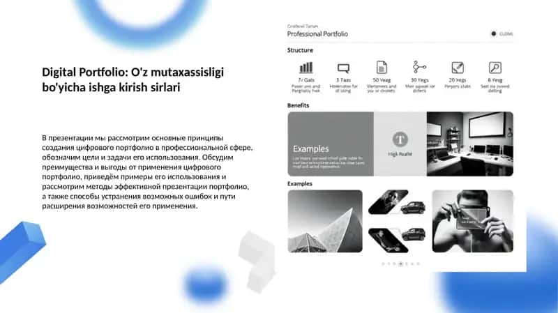 Digital Portfolio: O'z mutaxassisligi bo'yicha ishga kirish sirlari 1