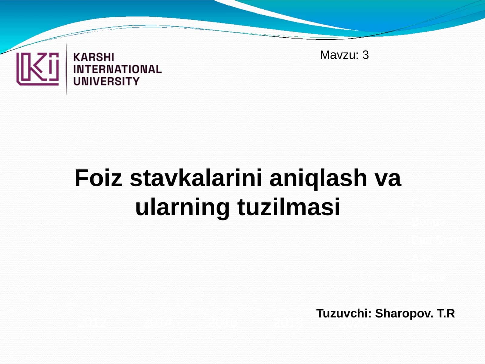 Foizstavkalarinianiqlashvaularningtuzilmasi 1