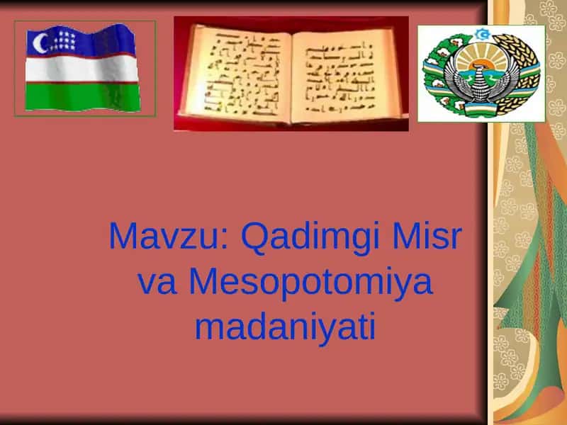 Qadimgi Misr va Mesopotomiya madaniyati 1