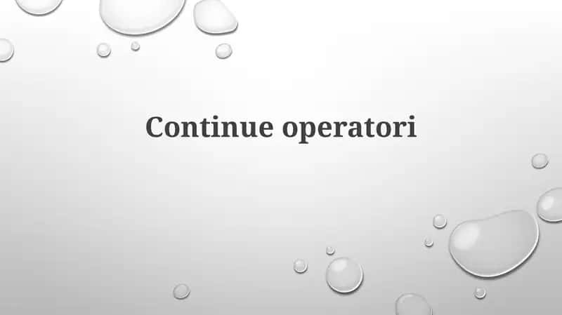Continueoperatori 1