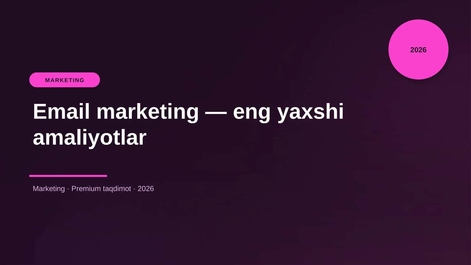 Email marketing — eng yaxshi amaliyotlar 1