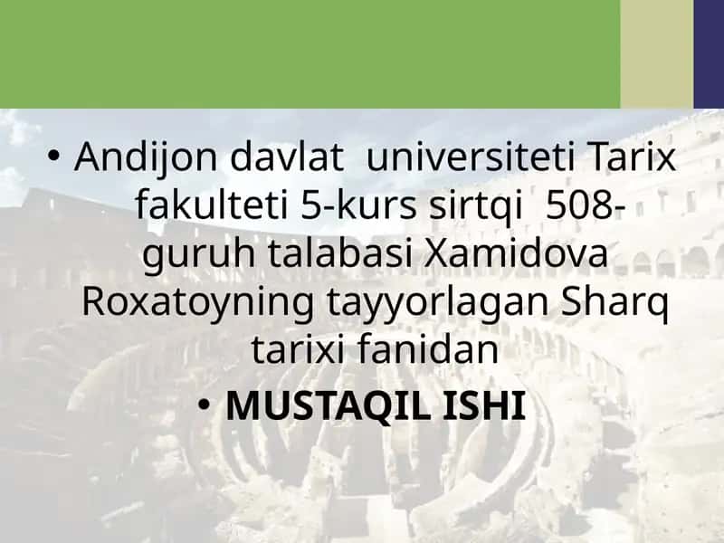 Sharq tarixi 1