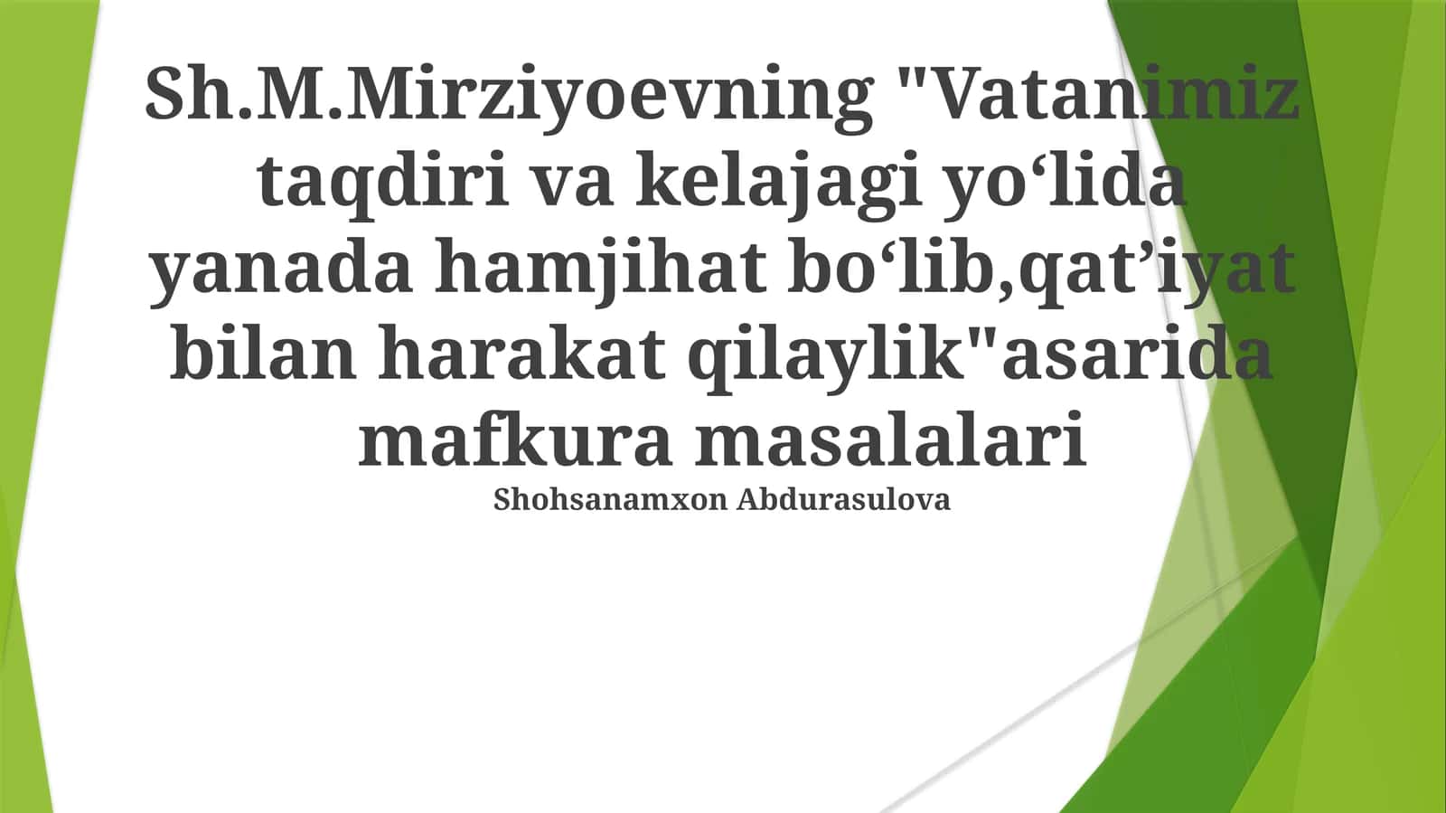 Vatanimiz taqdiri va kelajagi yoʻlida 1