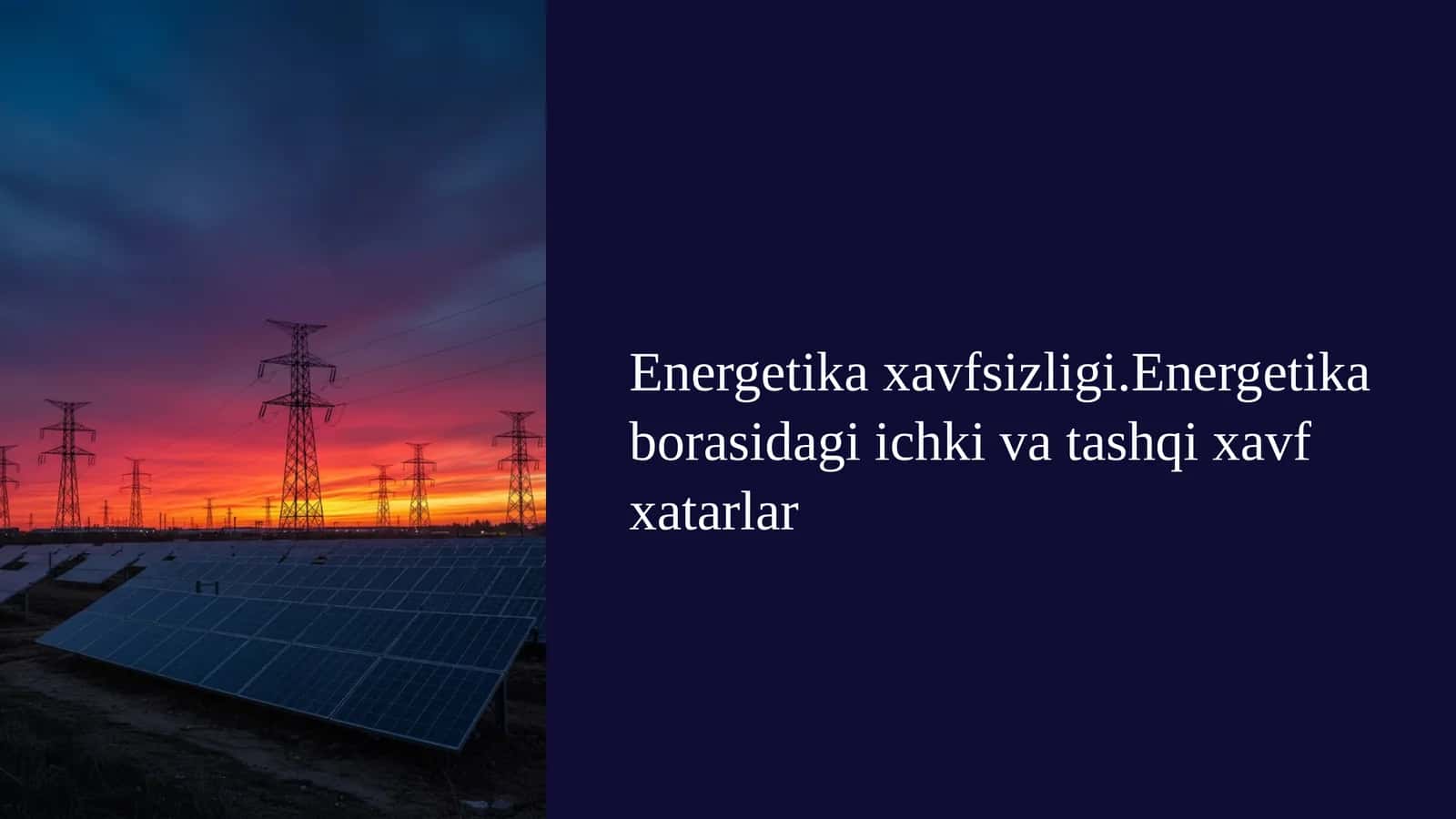 Ichki Energetika Xavf-Xatarlari 1