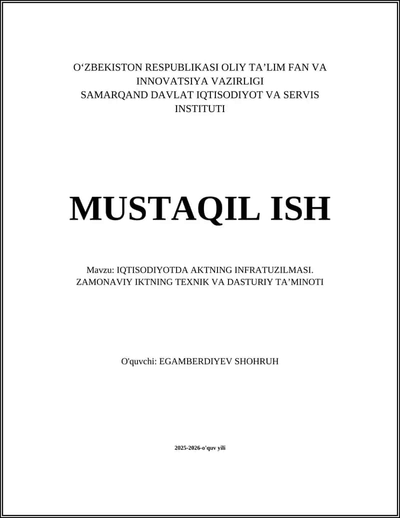 AKT infratuzilmasi 1