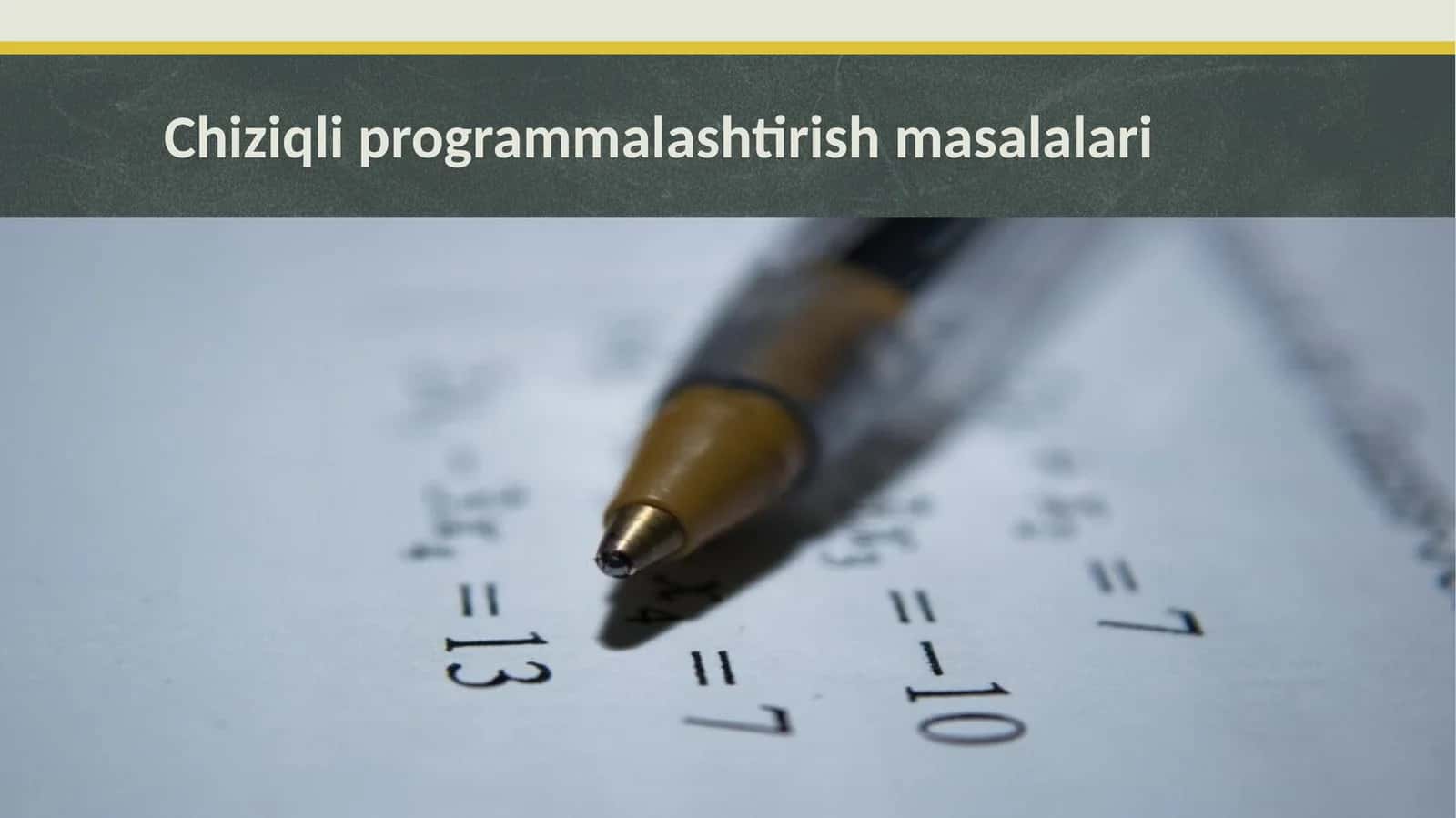Chiziqli programmalashtirish masalalari 1