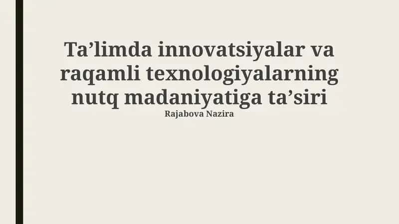 Raqamli inqilob va nutq madaniyati 1