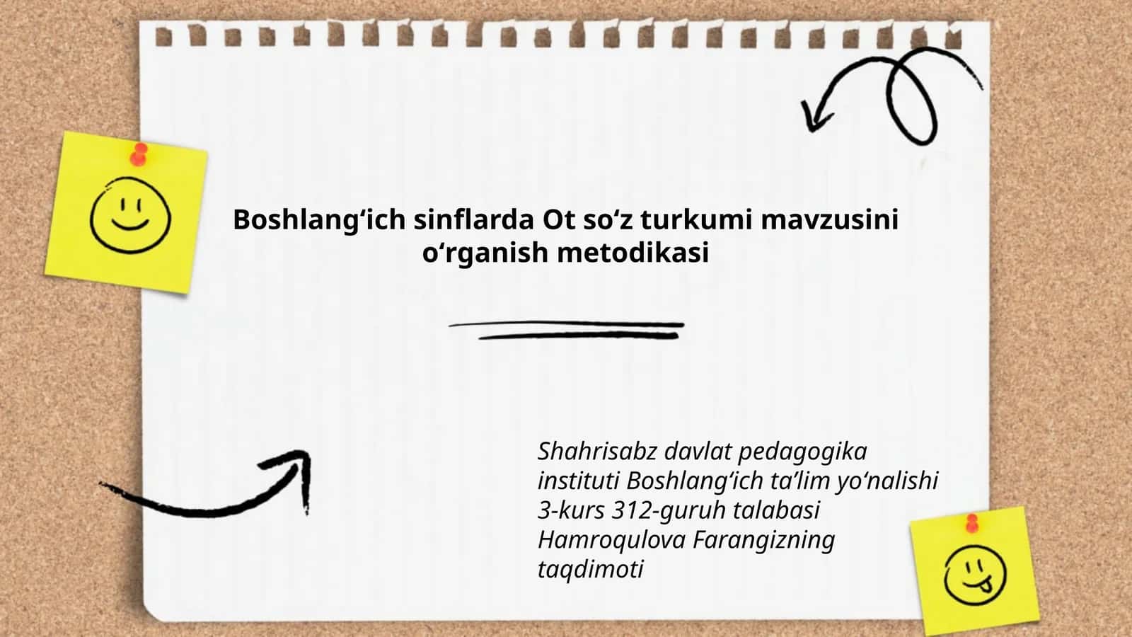 Boshlangʻich sinflarda Ot soʻz turkumi mavzusini oʻrganish metodikasi 1
