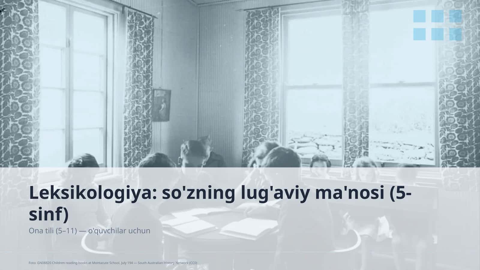 Leksikologiya: so'zning lug'aviy ma'nosi (5-sinf) 1