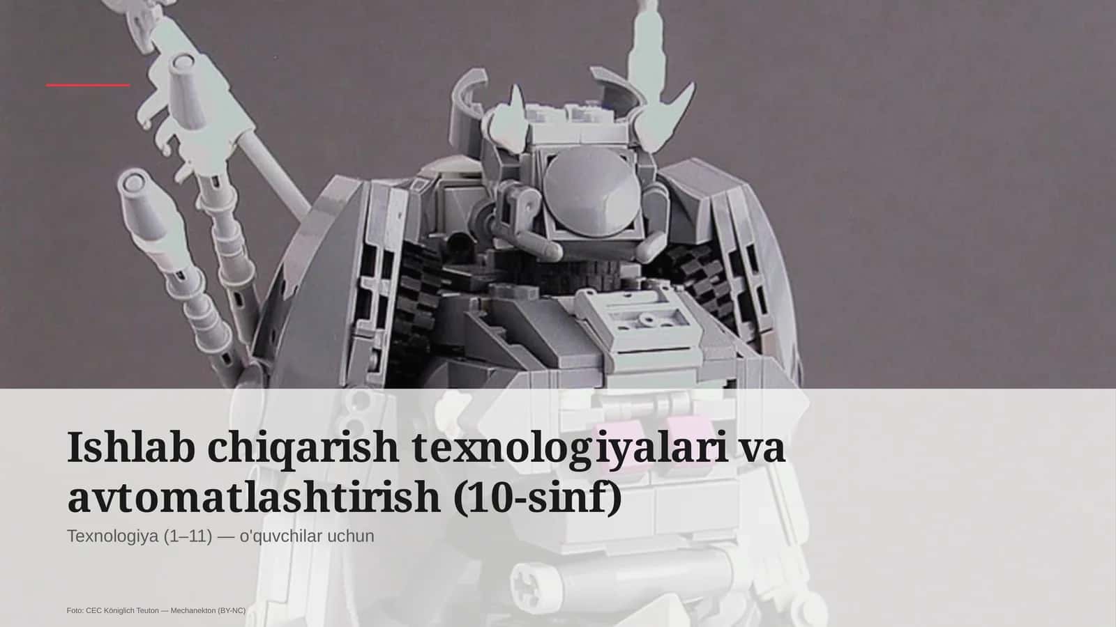 Ishlab chiqarish texnologiyalari va avtomatlashtirish (10-sinf) 1