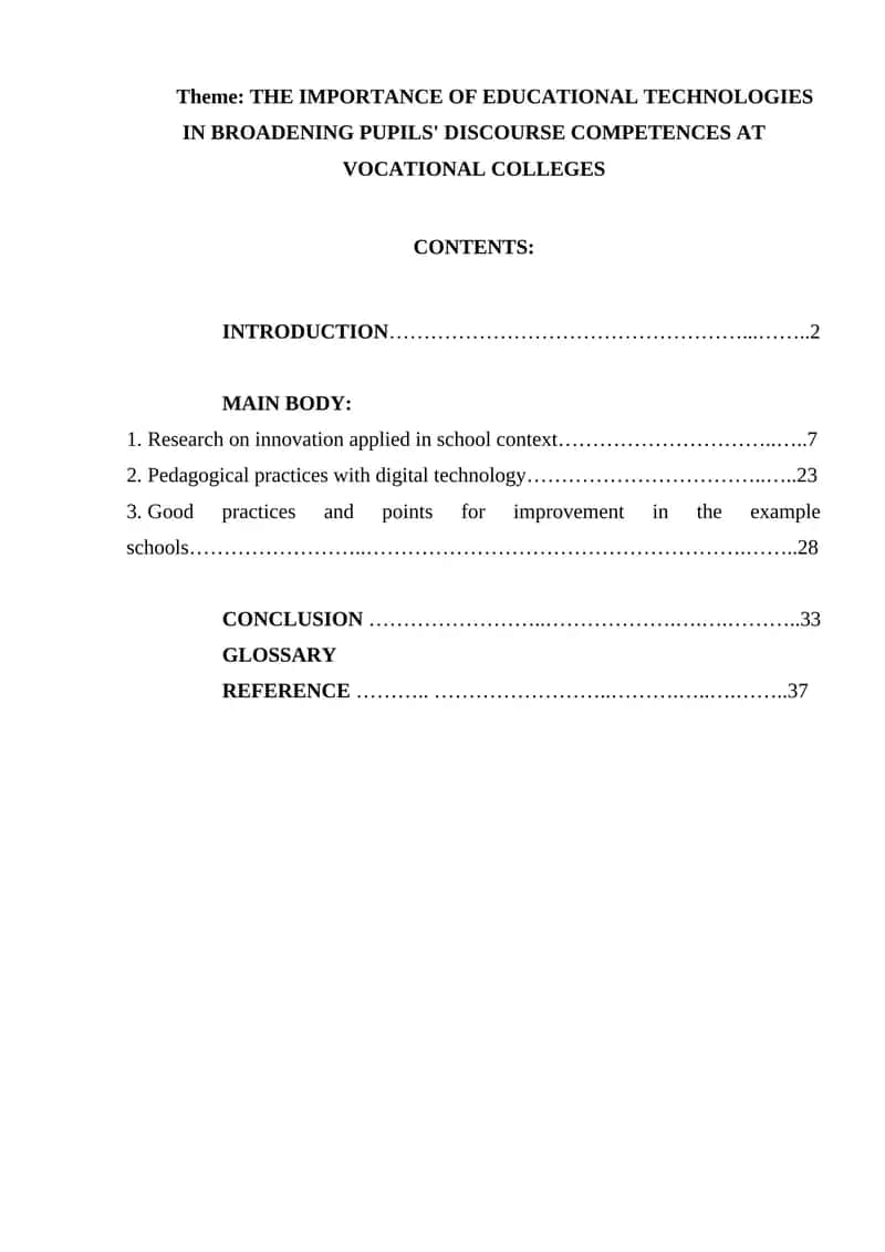 Educational Technologies in Vocational Colleges 1
