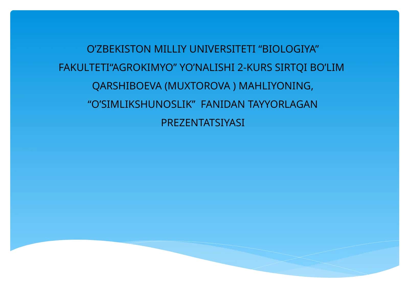 AGROKIMYO, 2-KURS SIRTQI 1