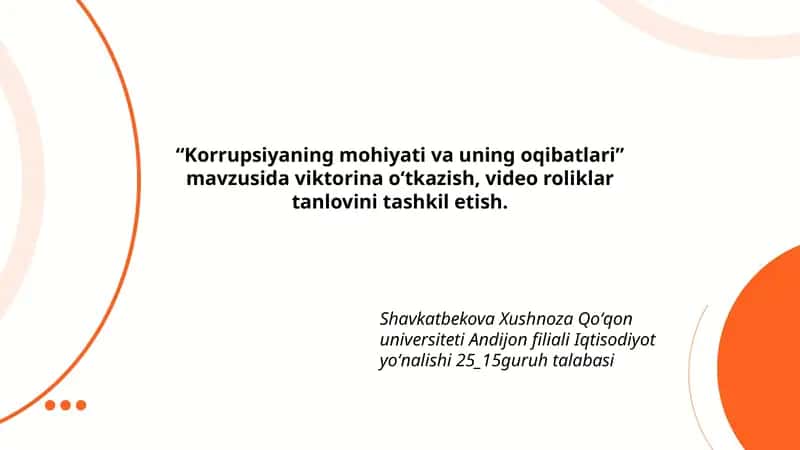 Korrupsiyaning mohiyati va uning oqibatlari 1