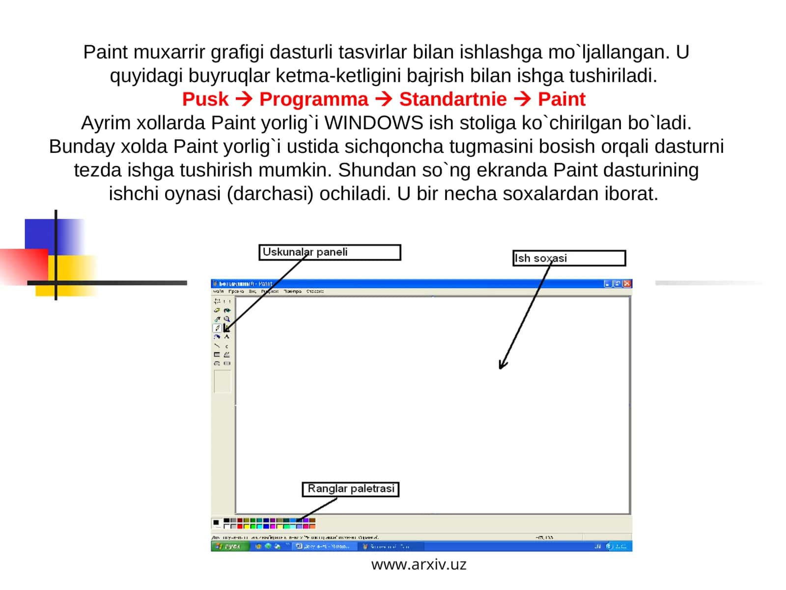 Paint muxarrir grafigi dasturi 1