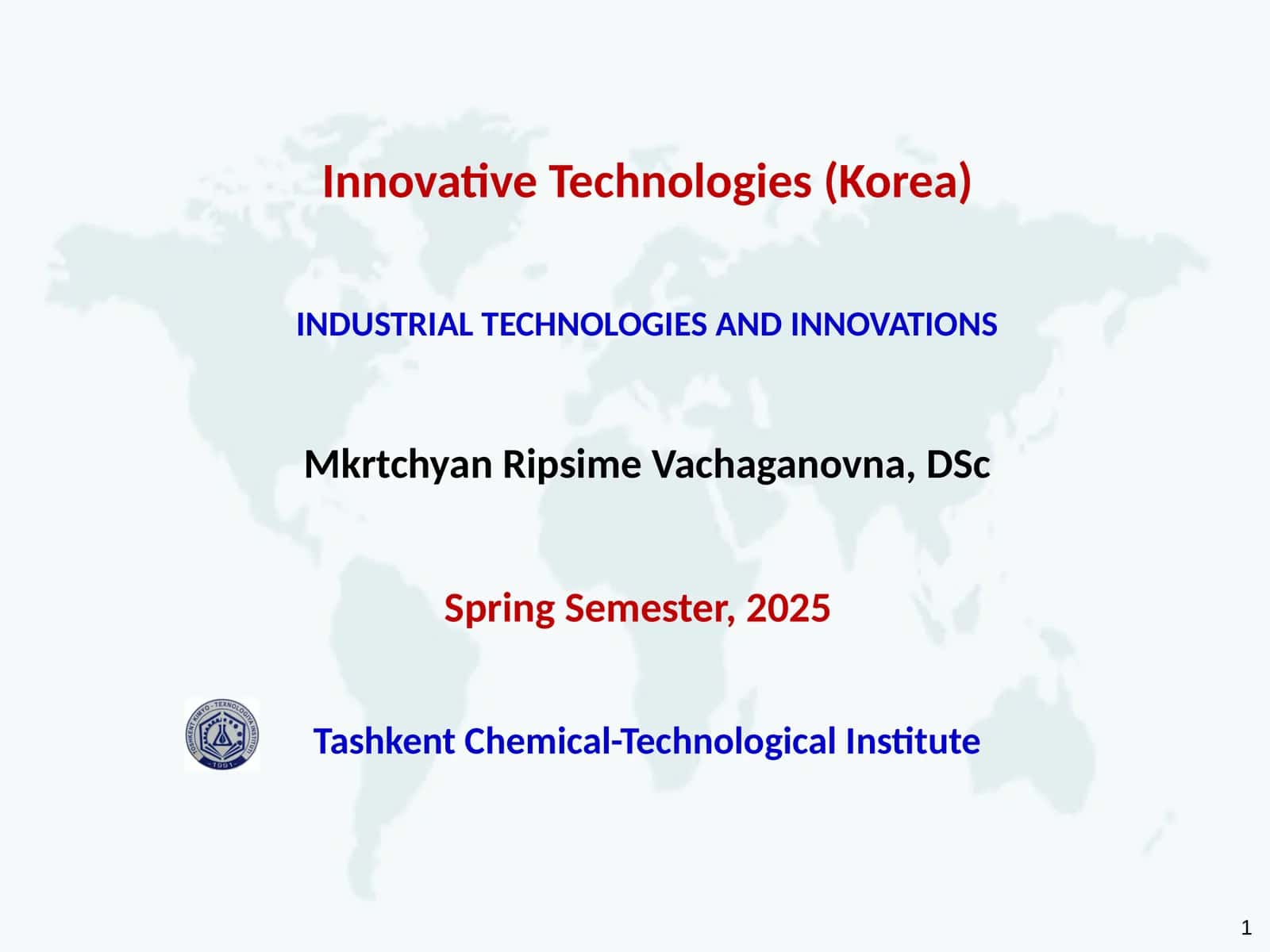 INNOVATIVE TECHNOLOGIES(KOREA) 1