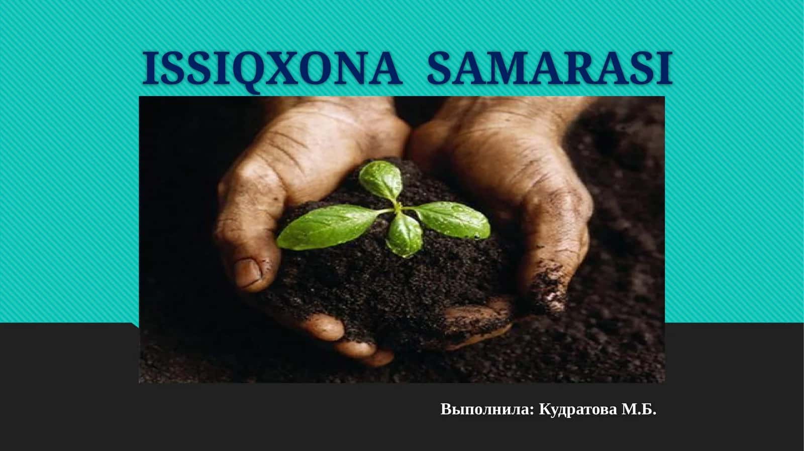 ISSIQXONA SAMARASI 1