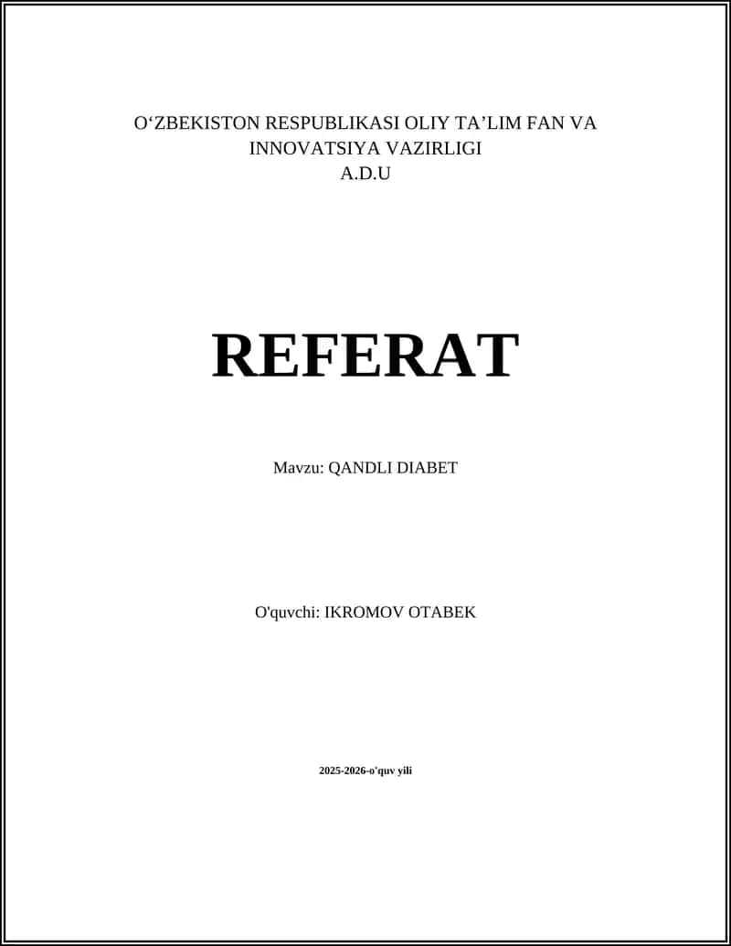 QANDLI DIABET 1