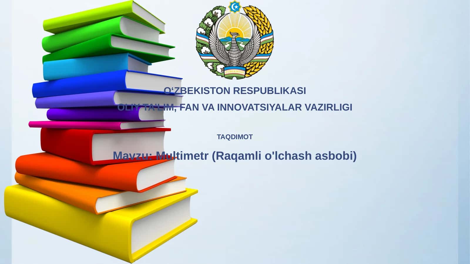 Multimetr(Raqamlio'lchashasbobi) 1