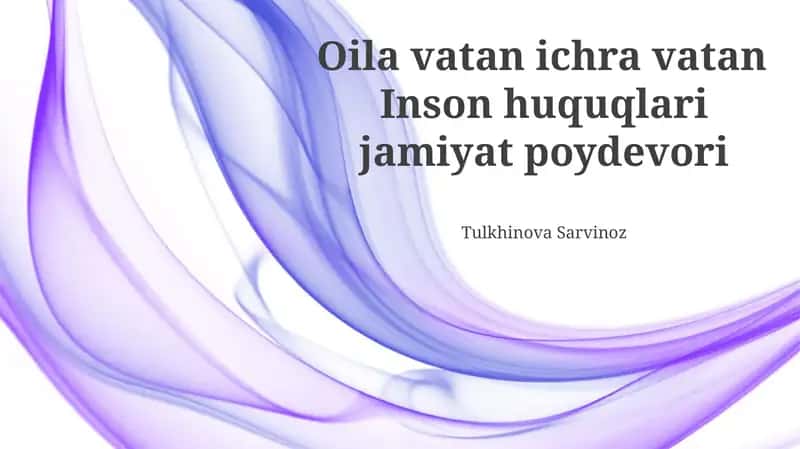 Oila va inson huquqlarining oʻzaro bogʻliqligi 1