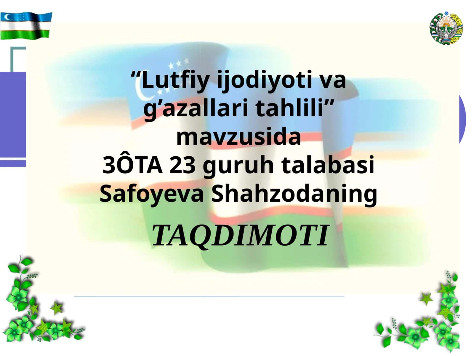 Lutfiy ijodiyoti 1