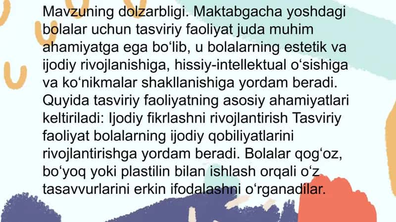 Tasviriy Faoliyat 1