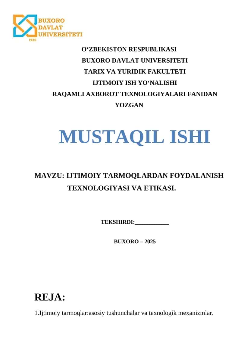 Ijtimoiy Tarmoqlardan Foydalanish Texnologiyasi va Etikasi 1
