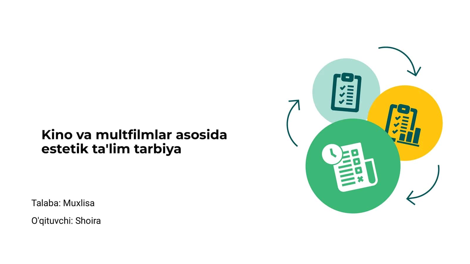 Kino va multfilmlar asosida estetik ta'lim tarbiya 1