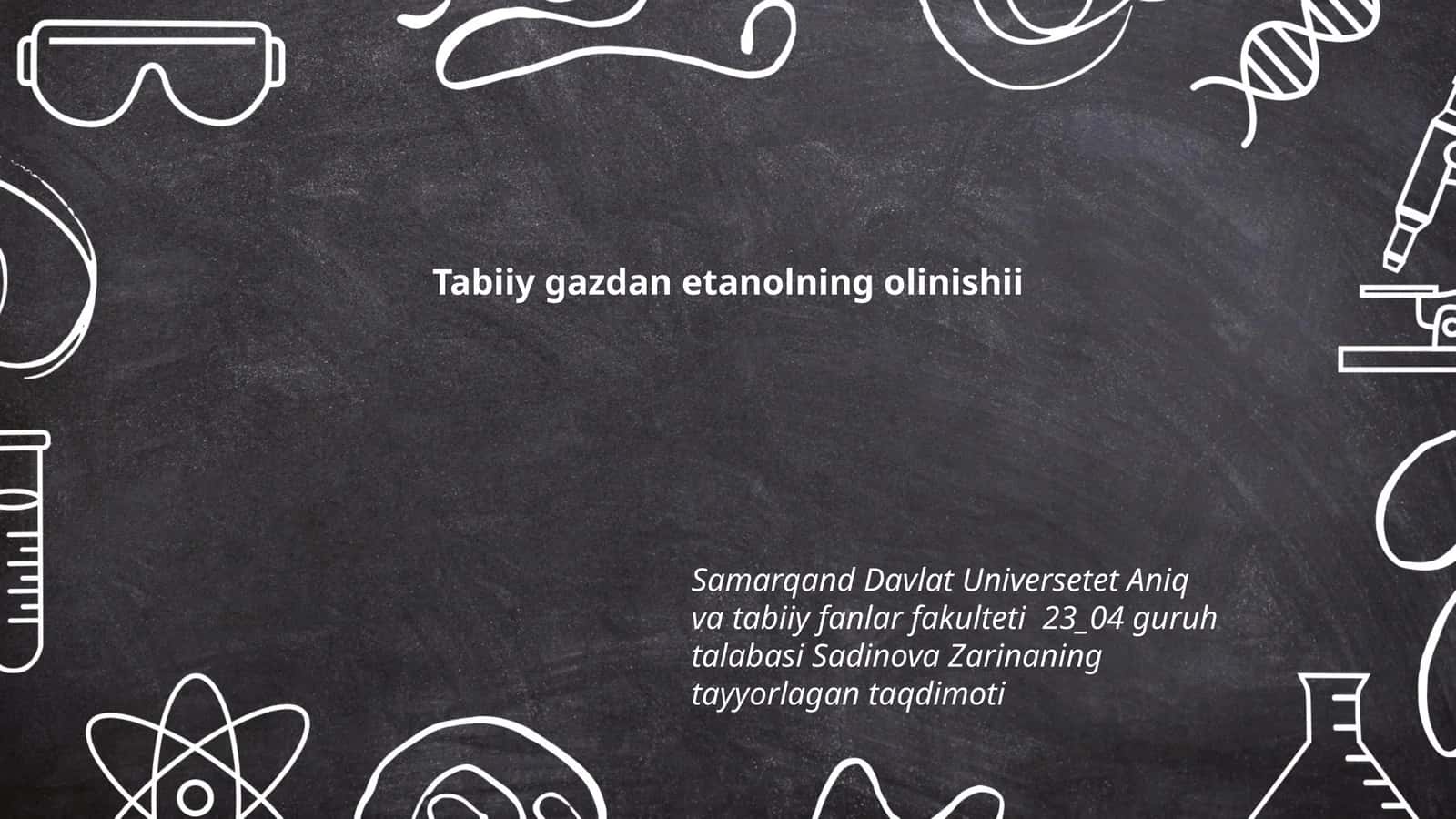 Gazdan etanolning olinishii 1