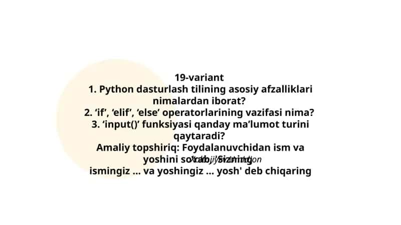 Python dasturlash tilining asosiy afzalliklari 1