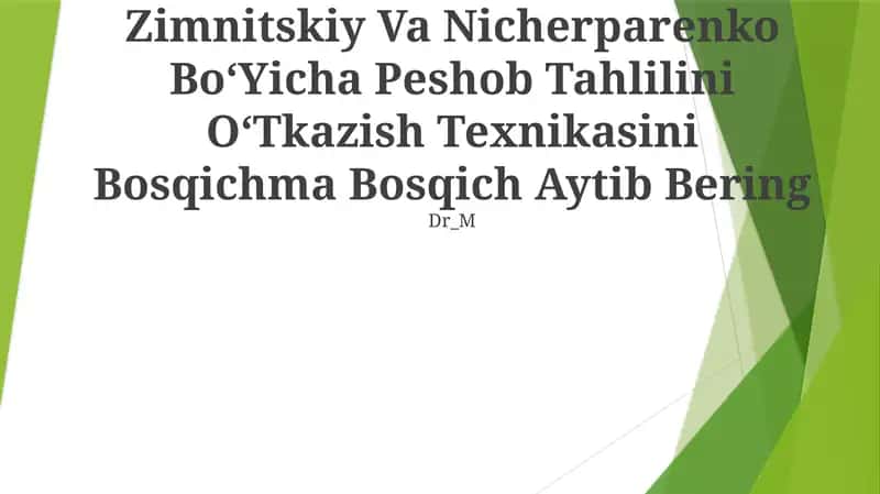 Peshob Tahlili 1