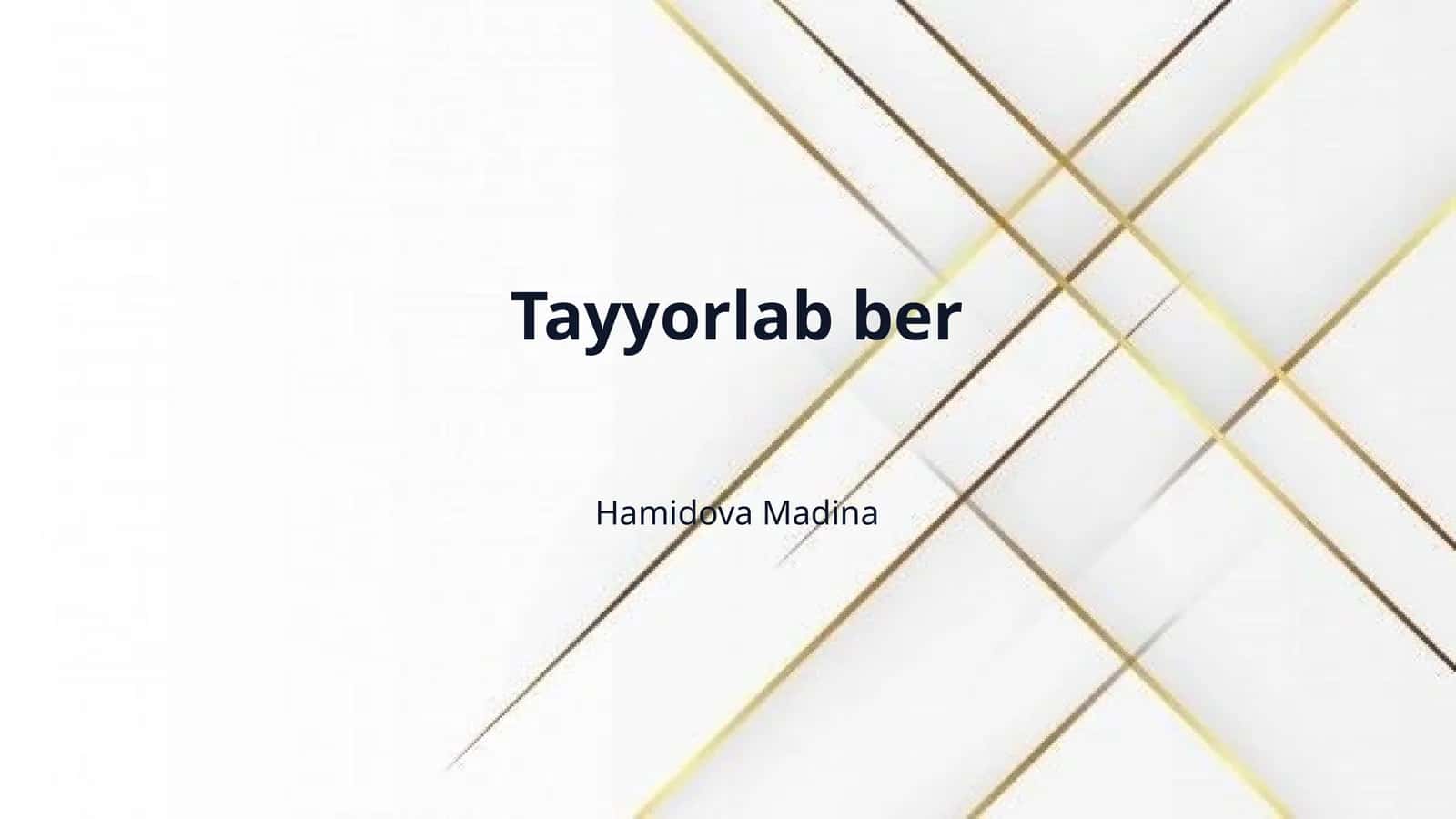Tayyorlab ber 1