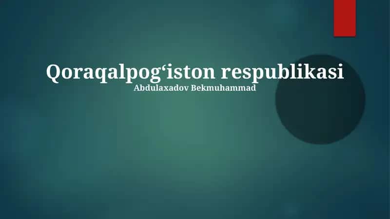 Qoraqalpogʻiston respublikasi 1