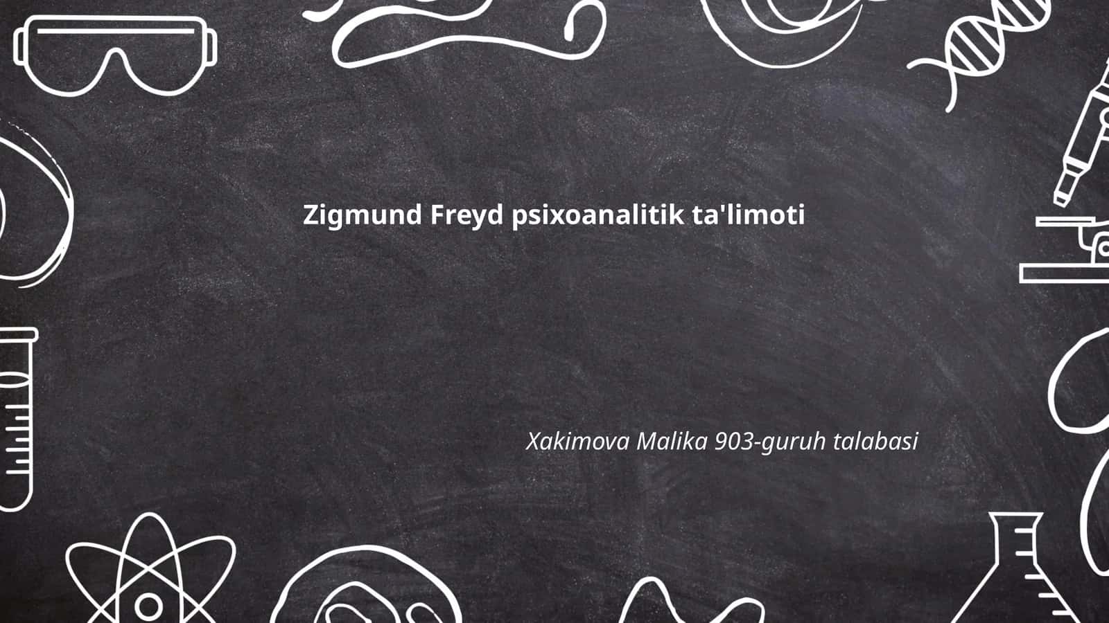 Zigmund Freyd psixoanalitik ta'limoti 1