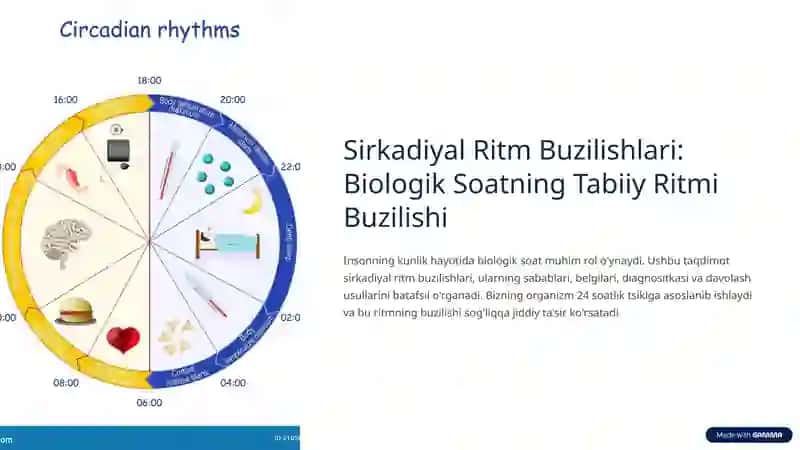 Sirkadiyal Ritm Buzilishlari: Biologik Soatning Tabiiy Ritmi Buzilishi