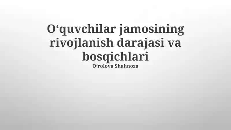 Samarali jamoa shakllantirish strategiyalari 1