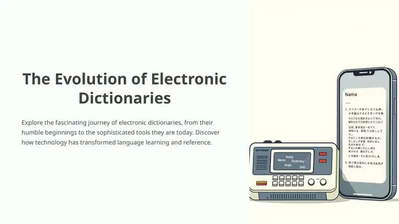 The Evolution of Electronic Dictionaries 1