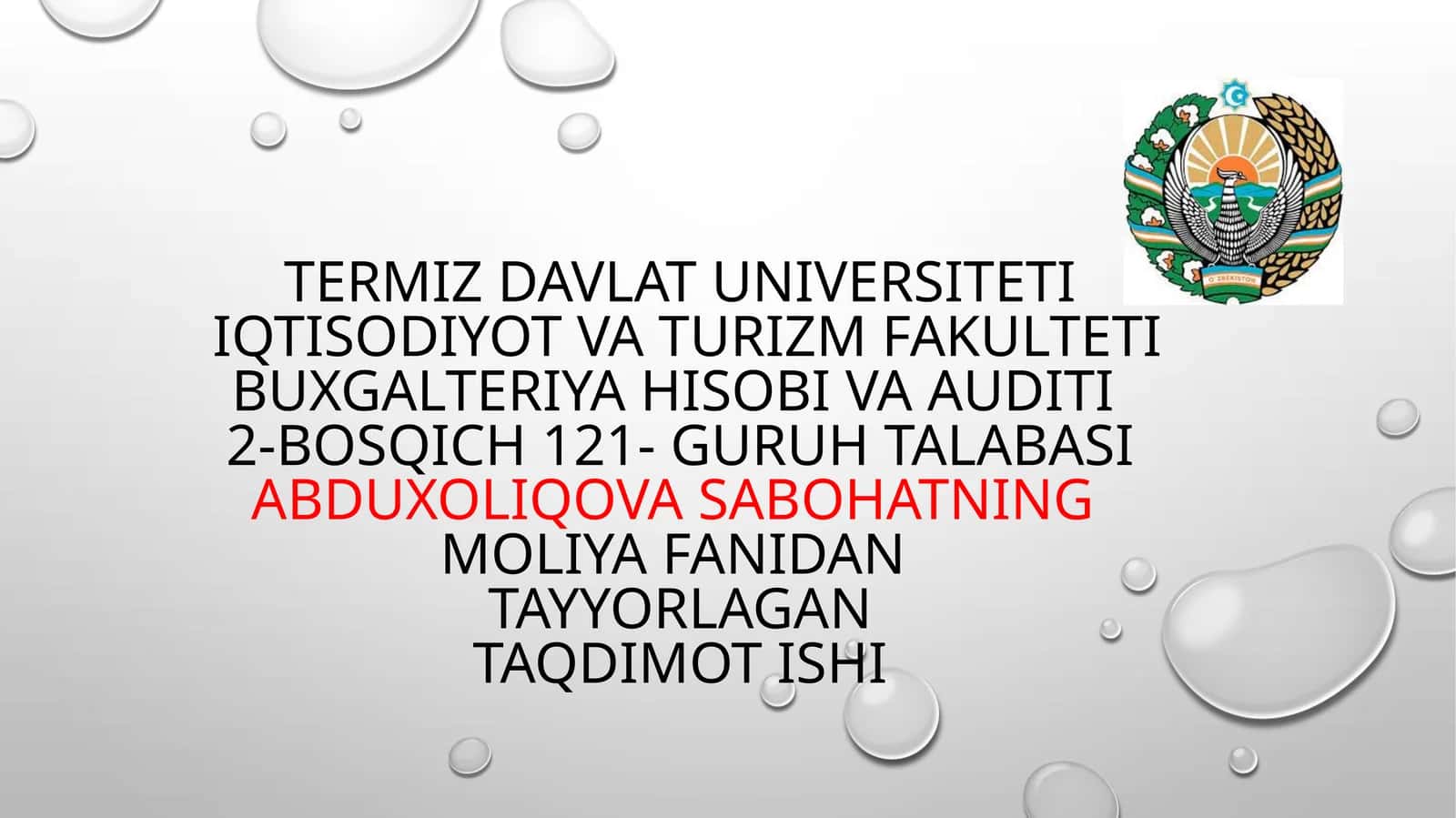 Zamonaviy moliyaning zamonaviy konseptsiyalari va ularning hozirgi zamon xususiyatlari 1