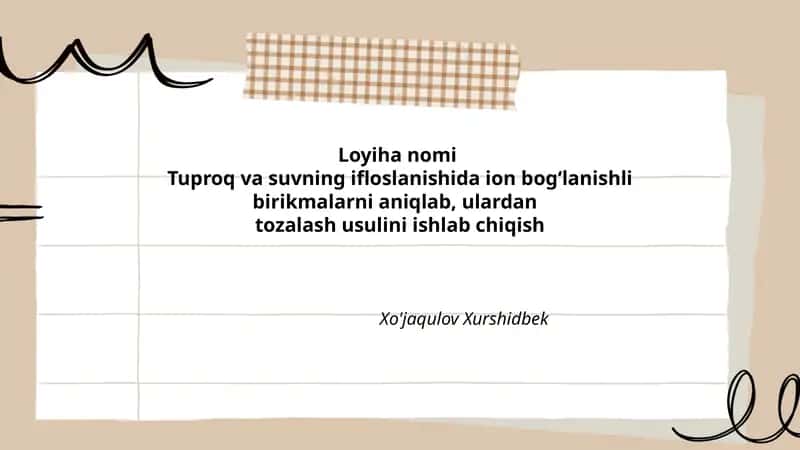 Ion bog‘lanishli birikmalarni aniqlash va tozalash usullari 1