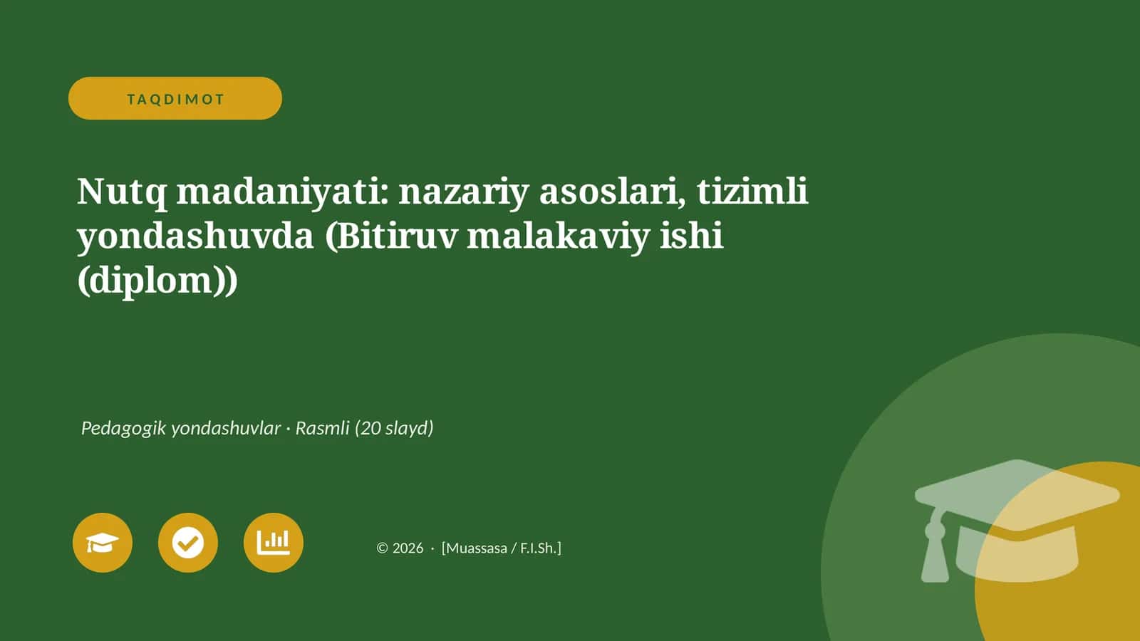 Nutq madaniyati: nazariy asoslari, tizimli yondashuvda (Bitiruv malakaviy ishi (diplom)) 1