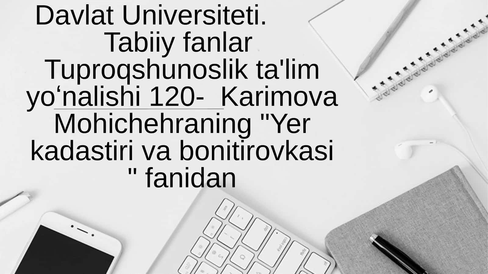 Yer kadastiri va bonitirovkasi 1