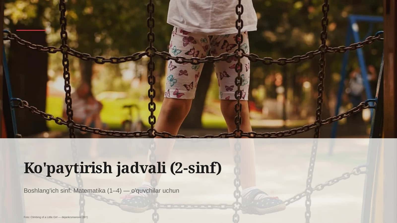 Ko'paytirish jadvali (2-sinf) 1