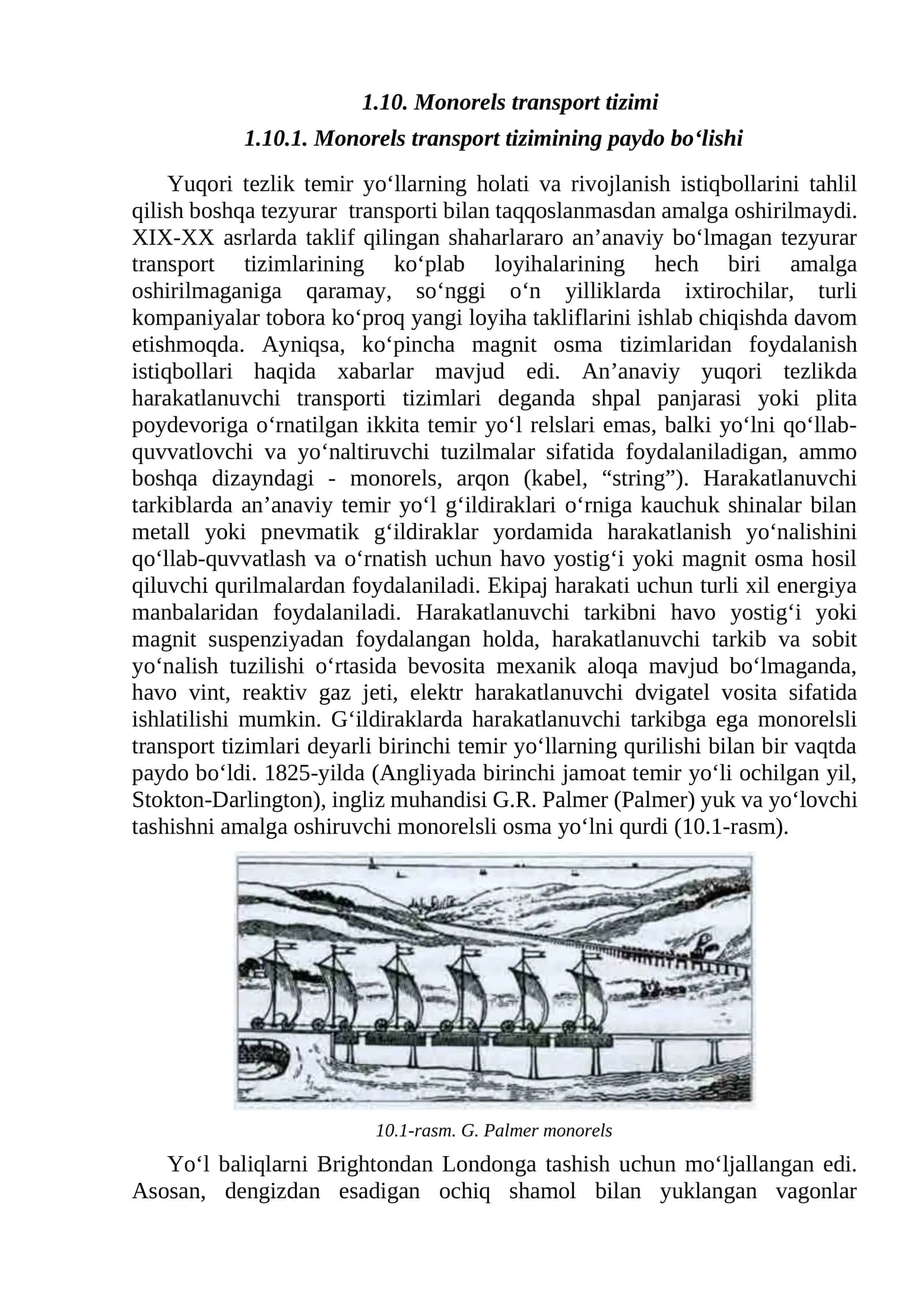 Monorels trаnsport tizimi 1