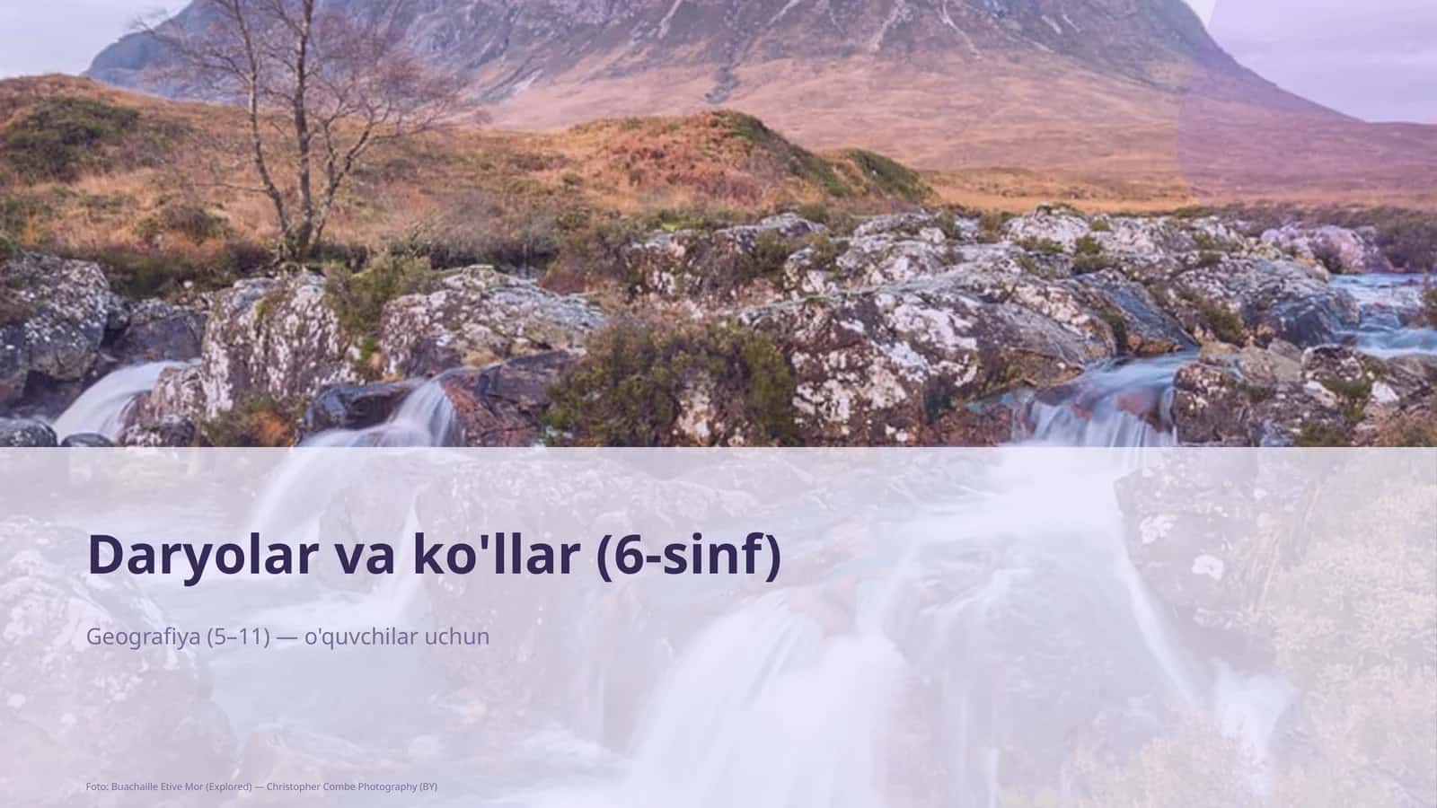 Daryolar va ko'llar (6-sinf) 1