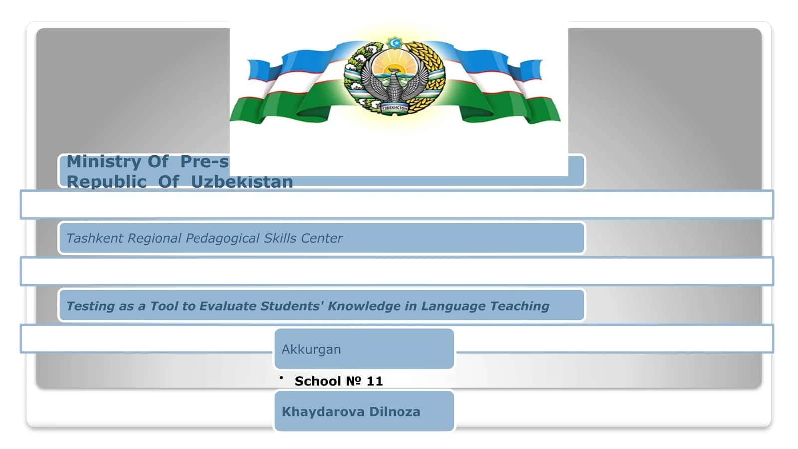 Language Teaching and Assessment 1