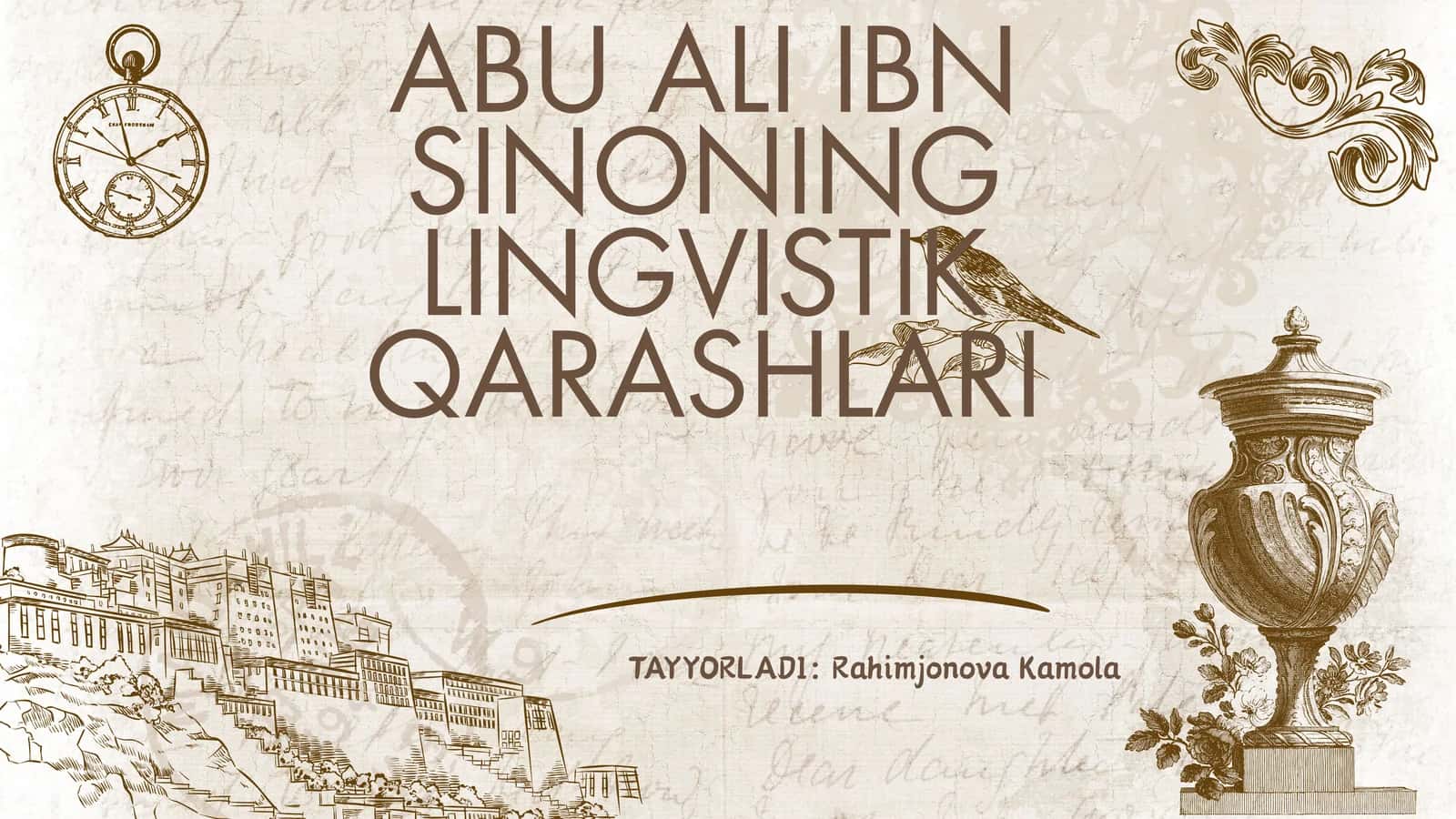 Abu Ali Ibn Sinoning Lingvistik Qarashlari 1