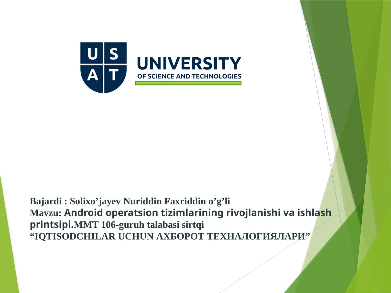 Android operatsion tizimlarining rivojlanishi va ishlash printsipi 1