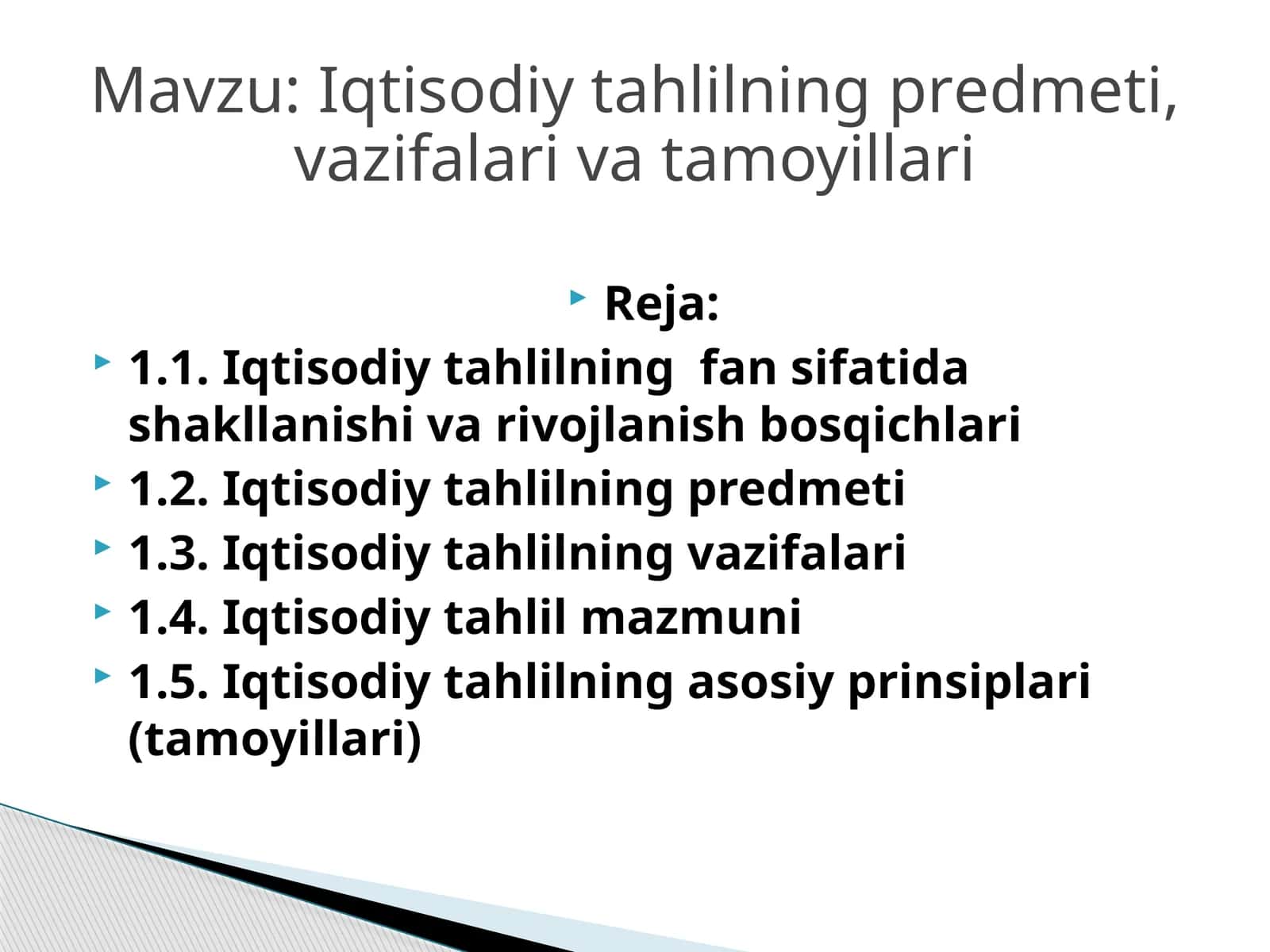 Iqtisodiy Tahlil 1